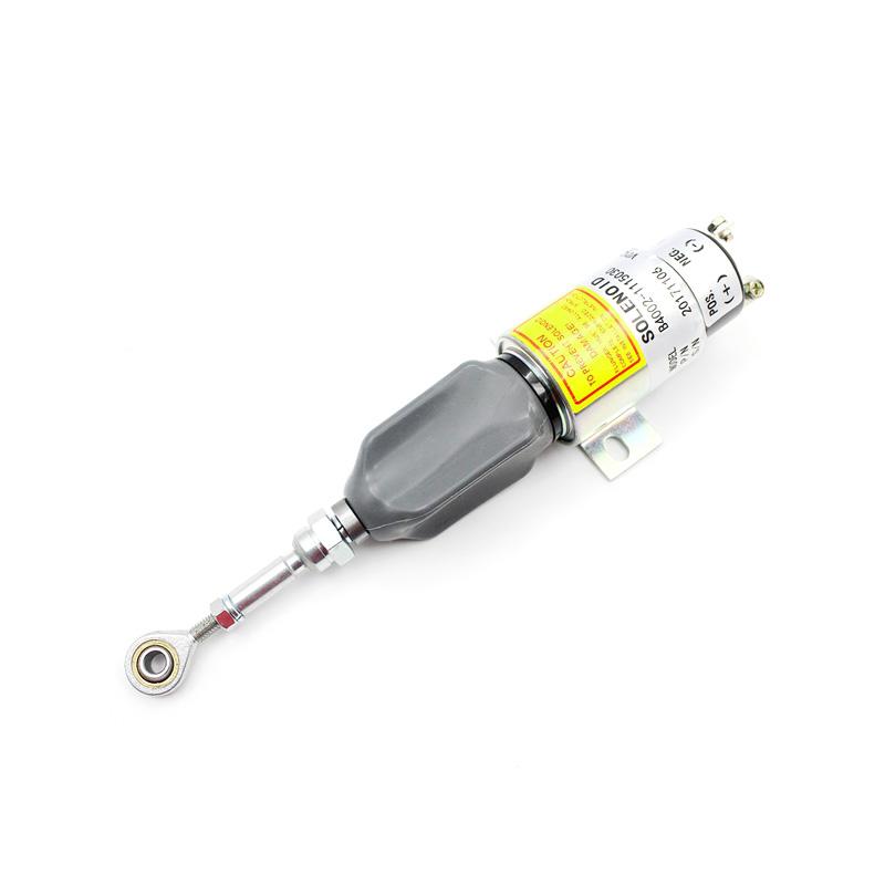 12V Fuel Stop Oil Solenoid Valve B4002-1115030 for Yuchai Komatsu Excavator PC60-7 PC120-7 PC200-7