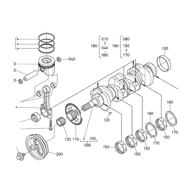 4 Pcs EFI Pistons 1J574-21112 for Kubota V3800 Engine M100XDC M108SDSL M110GXDTC M110XDC SVL90 online 4 Pcs EFI Pistons 1J574-21112 for Kubota V3800 Engine M100XDC M108SDSL M110GXDTC M110XDC SVL90 online