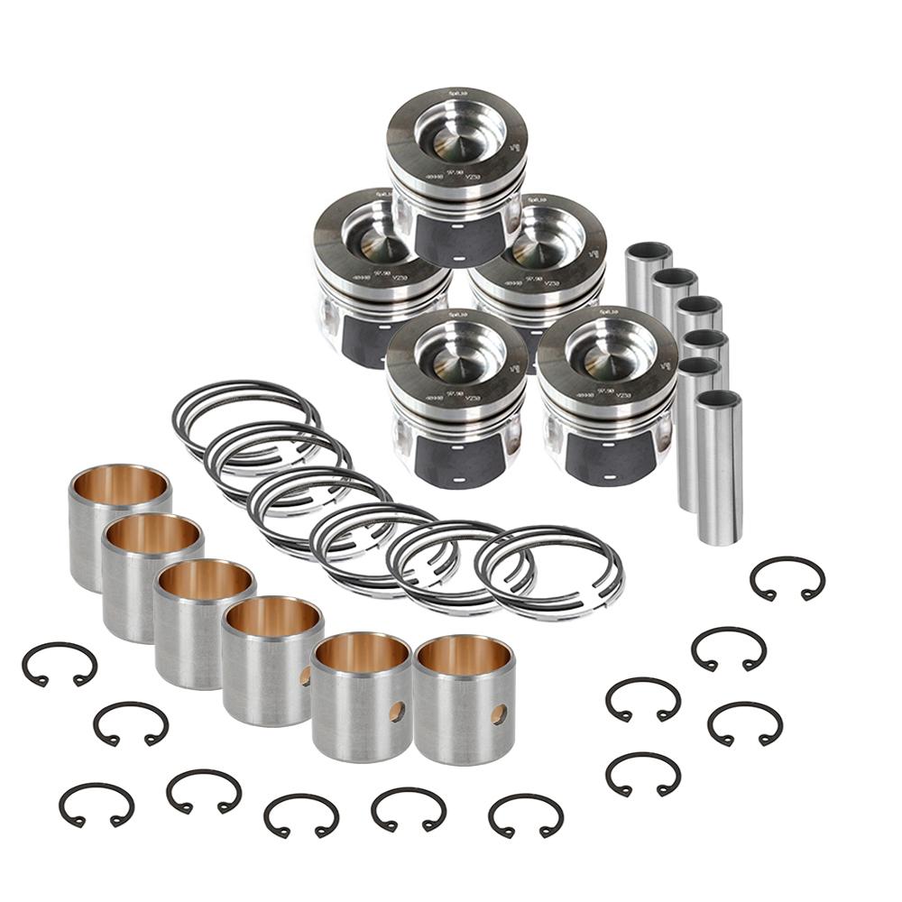 6 Pcs Piston Kit 04501382 for Deutz Engine TCD6L20122V Volvo Excavator EC210B Caterpillar Dozer D6E