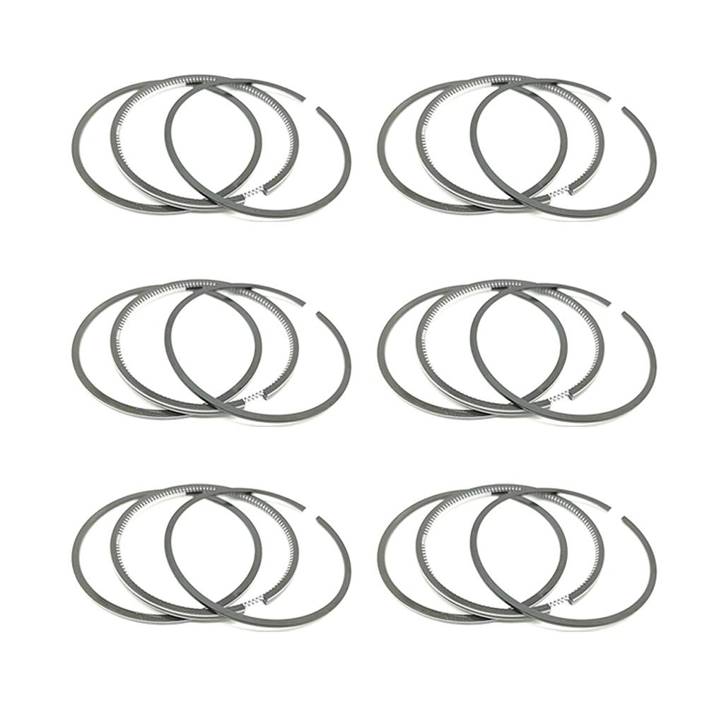 6 Pcs Piston Rings 20820363 for Volvo D12D LDE3 L150E EC330B EC330C EC360B EC360C EC360CHR