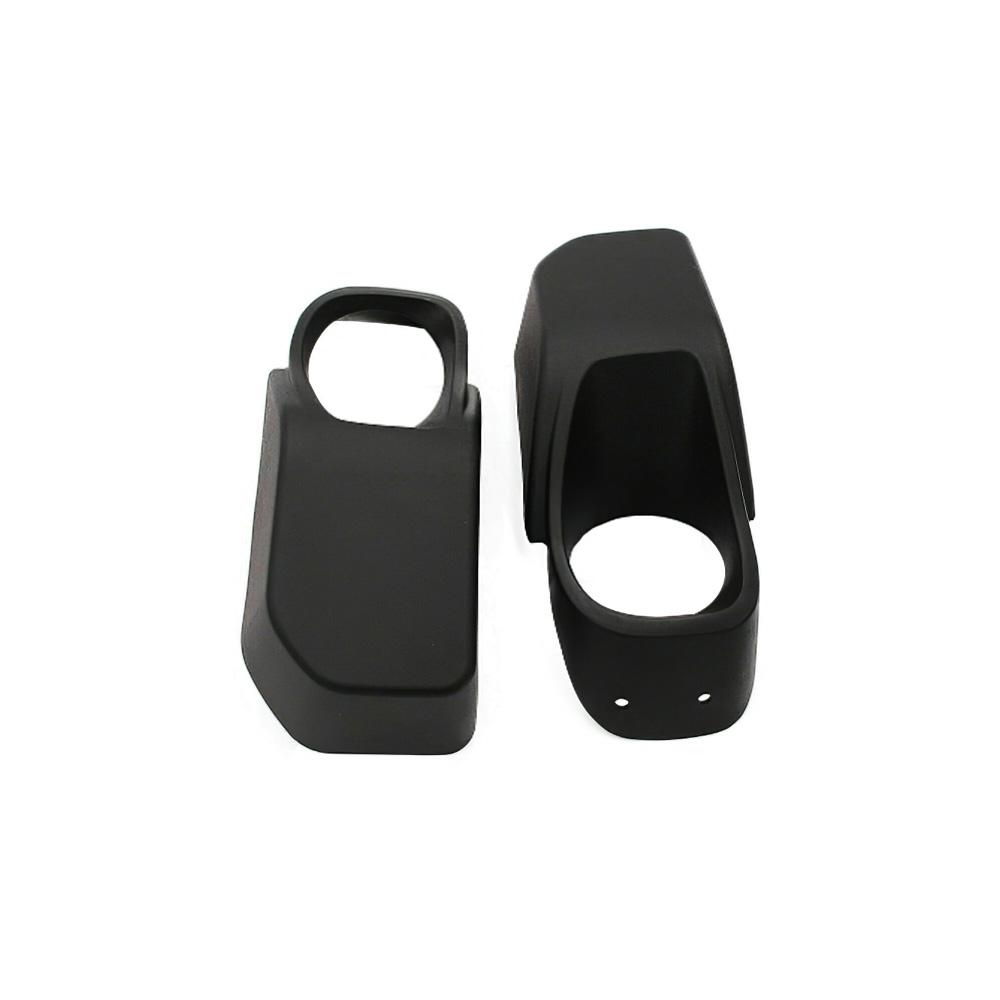 A Pair Steel Bumper Fog Light Lamp Covers 68231963AA 68231962AA for 13-18 Jeep Wrangler JK