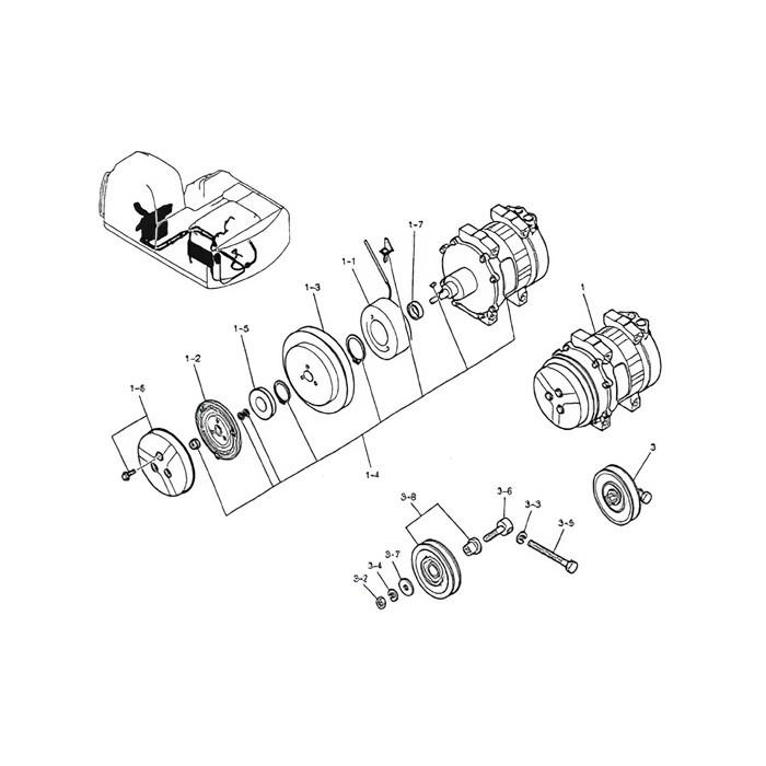 A/C Compressor LC91V00001F1 for Kobelco Excavator SK160LC SK200-6 SK210LC SK250LC SK290LC SK330LC SK480LC online A/C Compressor LC91V00001F1 for Kobelco Excavator SK160LC SK200-6 SK210LC SK250LC SK290LC SK330LC SK480LC online