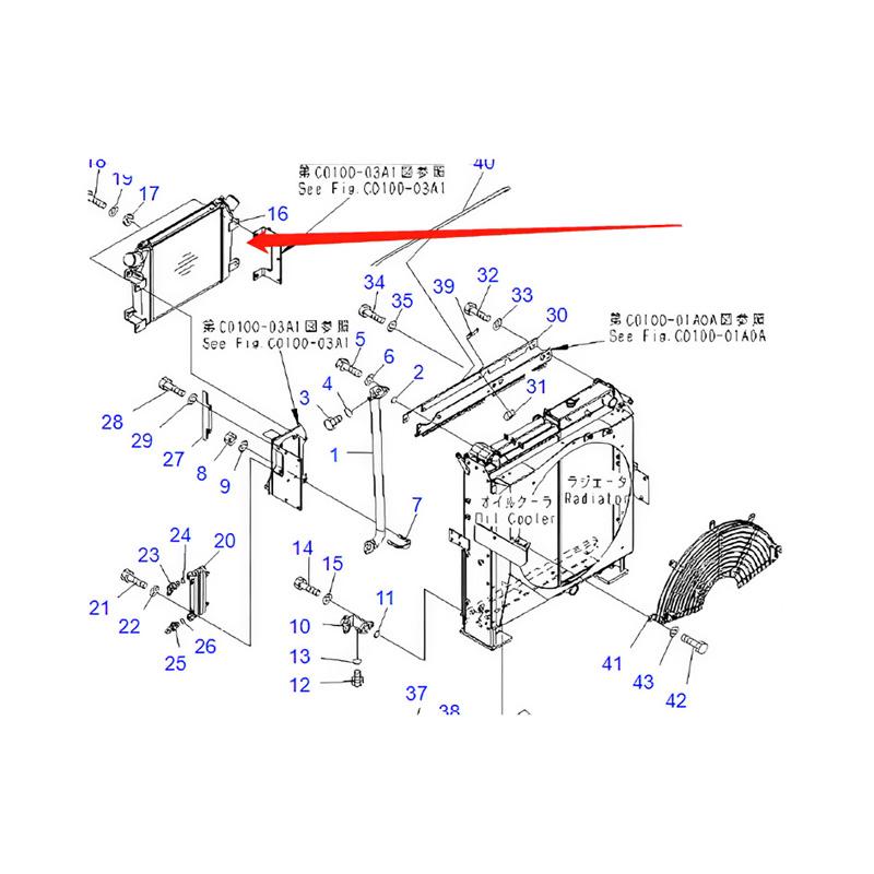 Aftercooler 615-66-15110 For Komatsu Excavator PC400-7 PC400LC-7 online Aftercooler 615-66-15110 For Komatsu Excavator PC400-7 PC400LC-7 online