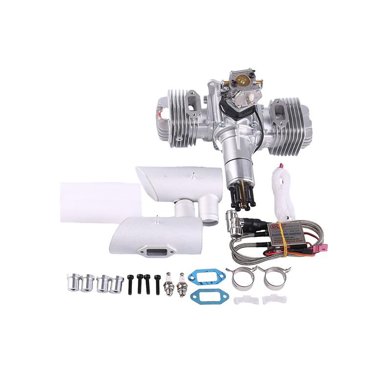 DLE-120 Twin Cylinder Two Stroke Gas Engine for High-Performance RC Aircraft and Model Aviation
