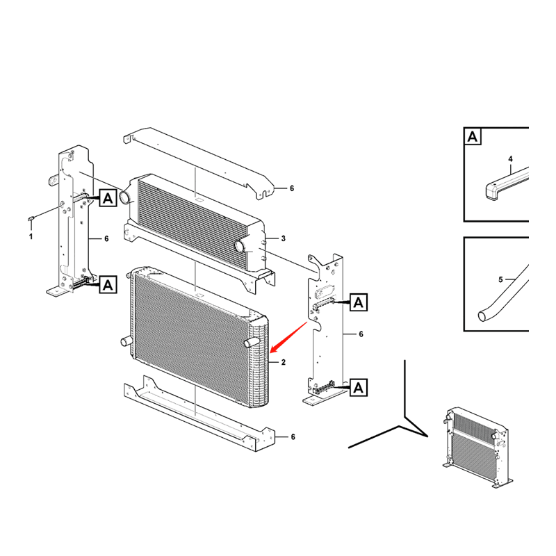Engine Water Radiator Core 15156195 15147470 15156258 for Volvo Wheel Loader L150H L180H L220H L250H L150G L180G L220G L250G online Engine Water Radiator Core 15156195 15147470 15156258 for Volvo Wheel Loader L150H L180H L220H L250H L150G L180G L220G L250G online