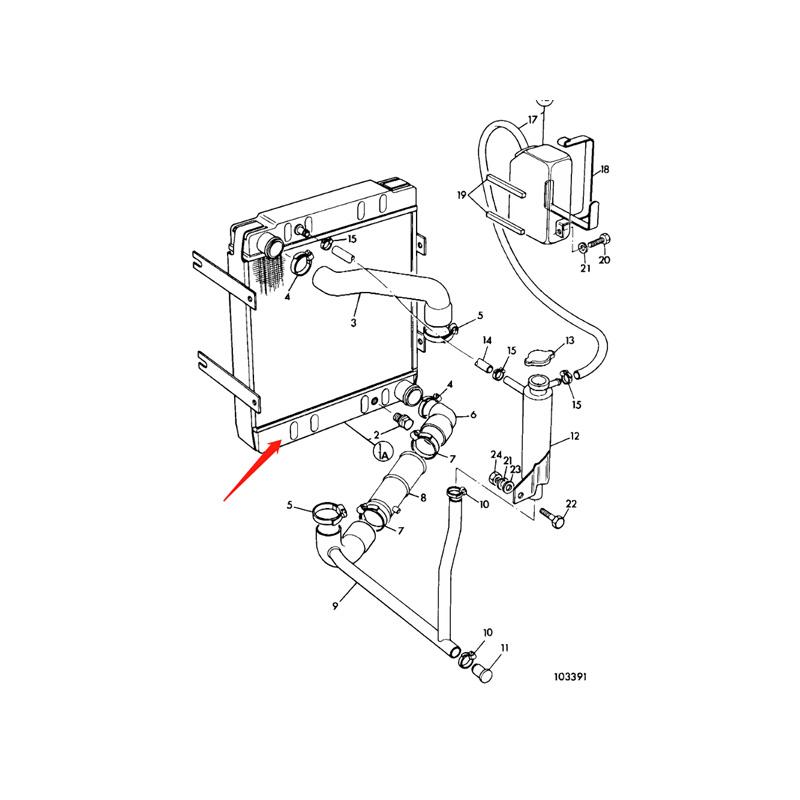 Engine Water Radiator Core 923/02900 for JCB 3CX