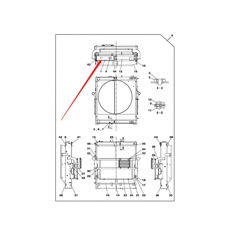 Engine Water Radiator Core LN002080 LN002730 for CASE CX360B Crawler Excavator online Engine Water Radiator Core LN002080 LN002730 for CASE CX360B Crawler Excavator online