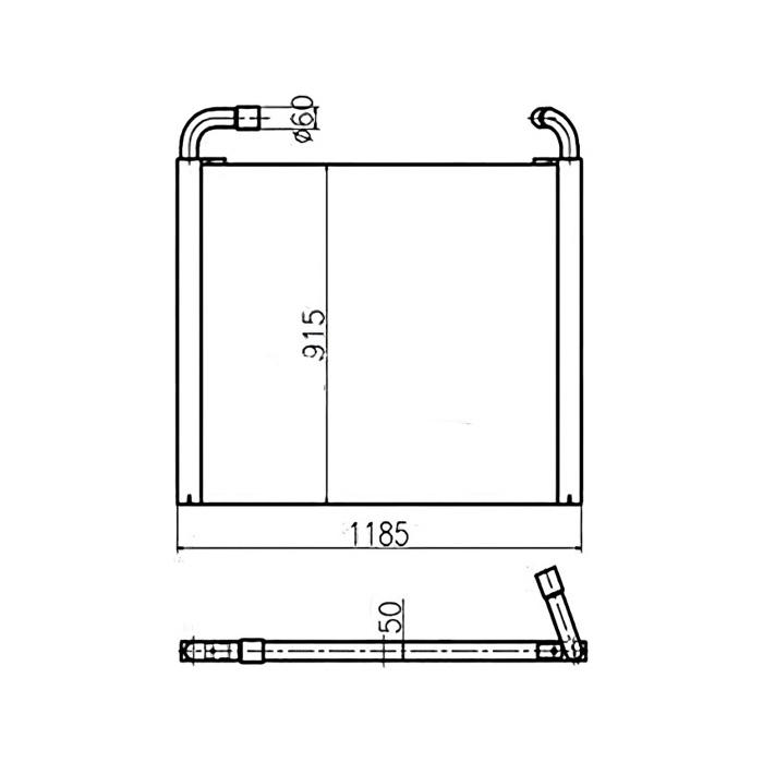 Hydraulic Oil Cooler For Kato Excavator HD1430R HD2045III