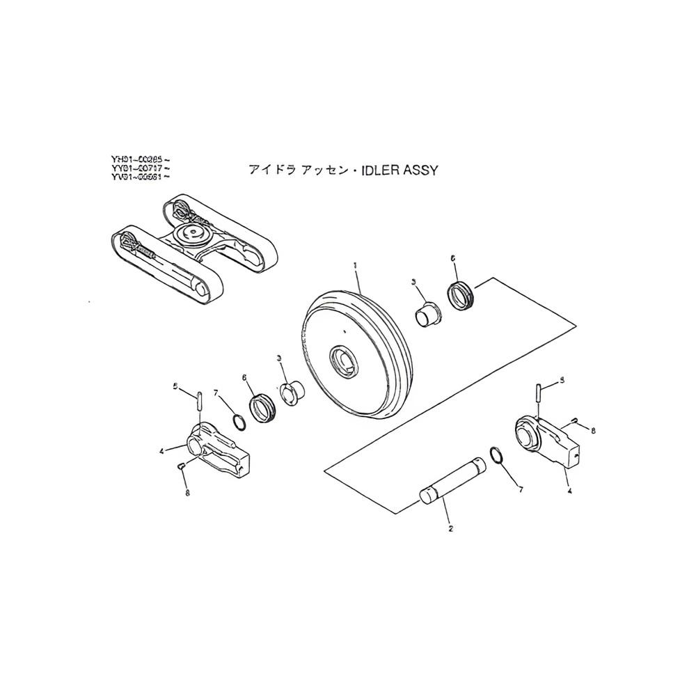 Idler YV52D00002F1 for Kobelco Excavator SK135SRLC SK115SRDZ SK135SR online Idler YV52D00002F1 for Kobelco Excavator SK135SRLC SK115SRDZ SK135SR online