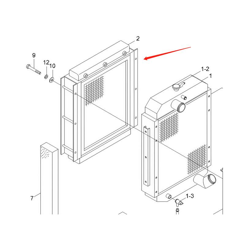 Oil Cooler 11N4-43520 for Hyundai Excavator R150-7 R140-7