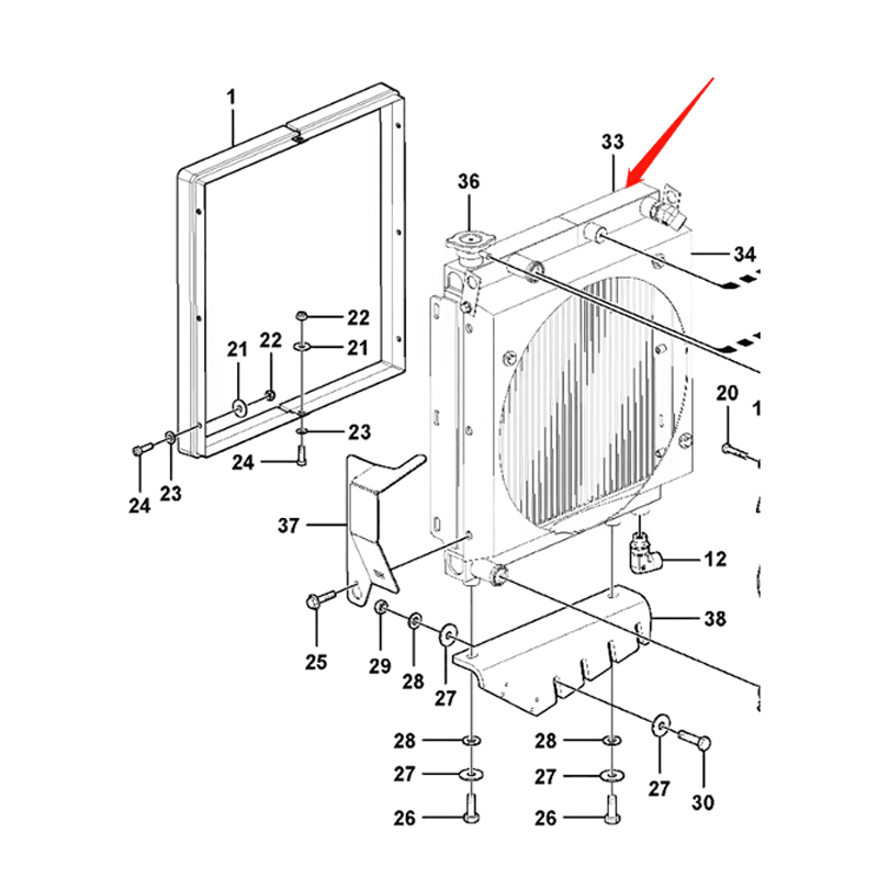 Oil Cooler 17408138 for Volvo Excavator DD25 L220F online Oil Cooler 17408138 for Volvo Excavator DD25 L220F online