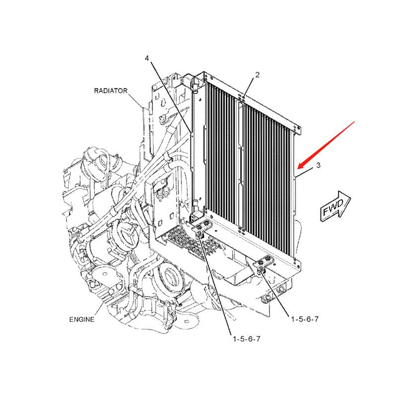 Oil Cooler 214-4746 for Caterpillar CAT Backhoe Loader 416E 420E 422E 428E 430E 432E 434E 442E 444E