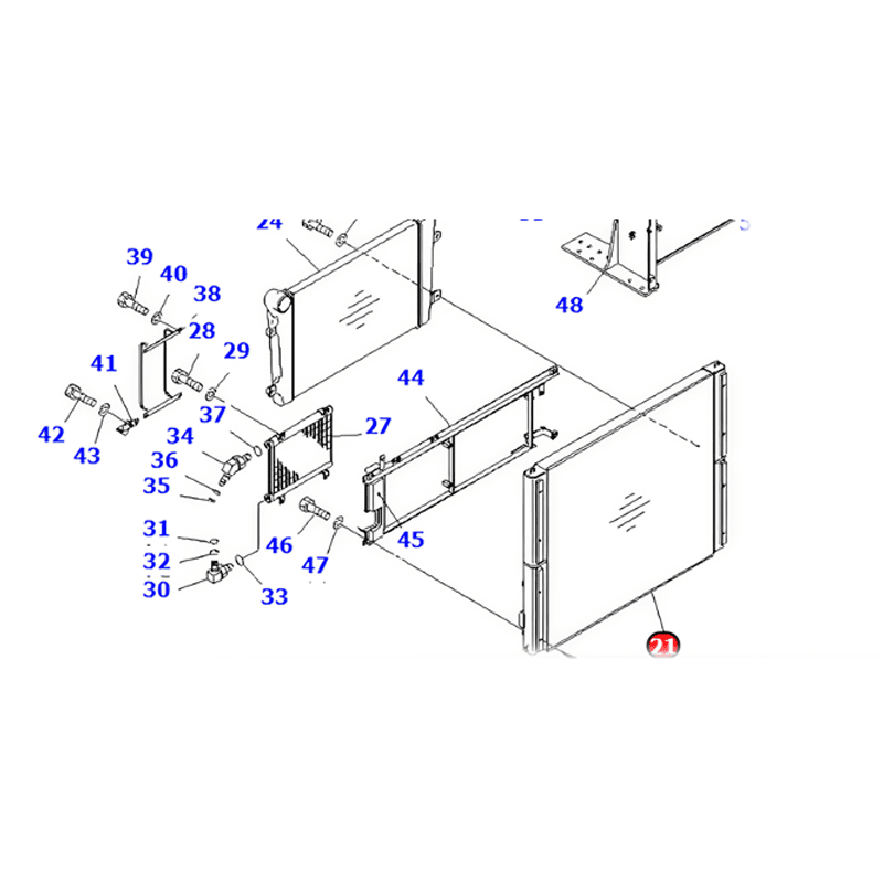 Oil Cooler 22B-03-11121 for Komatsu PC158USLC-2 PC158US-2 PC138USLC-2 PC138US-2 PC128UU-2 JT150-1 online Oil Cooler 22B-03-11121 for Komatsu PC158USLC-2 PC158US-2 PC138USLC-2 PC138US-2 PC128UU-2 JT150-1 online