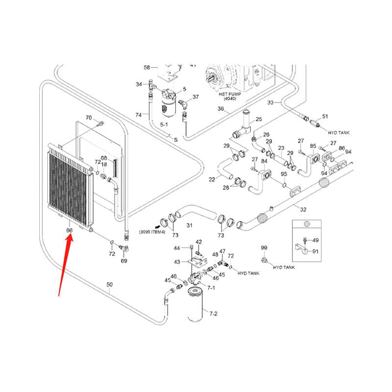 Oil Cooler 31S7-01000 for Hyundai Excavator HSL850-7A