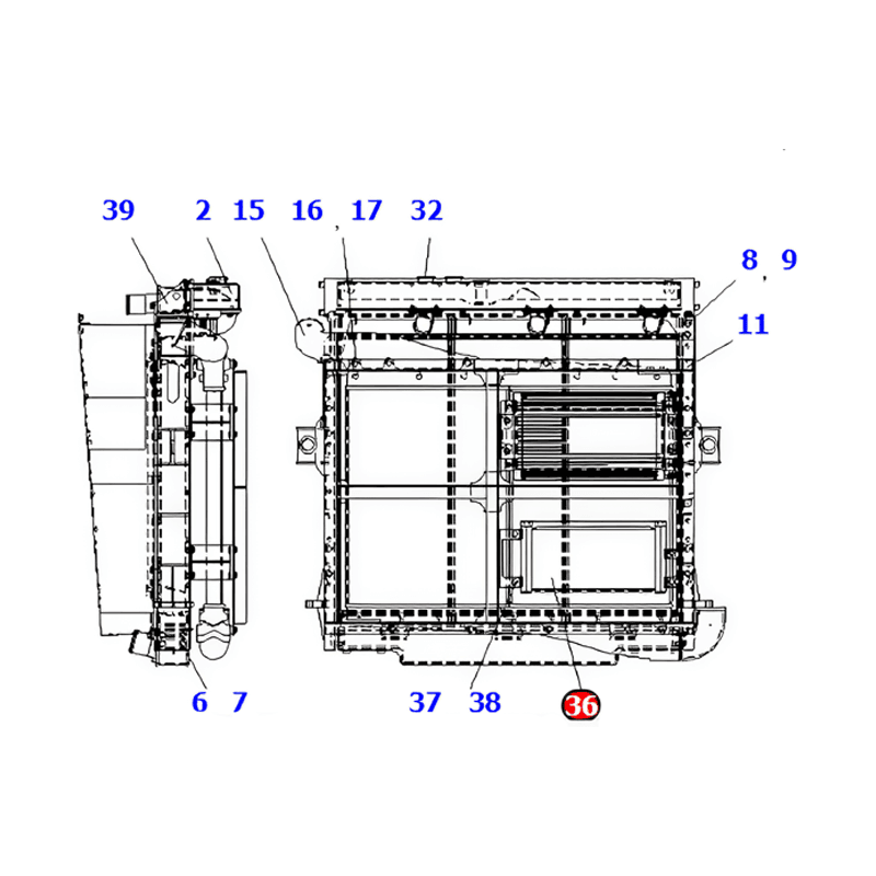 Oil Cooler 4230331321 for Komatsu WA380-5 WA400-5 HD465-7R HD605-7E0 HD605-7R