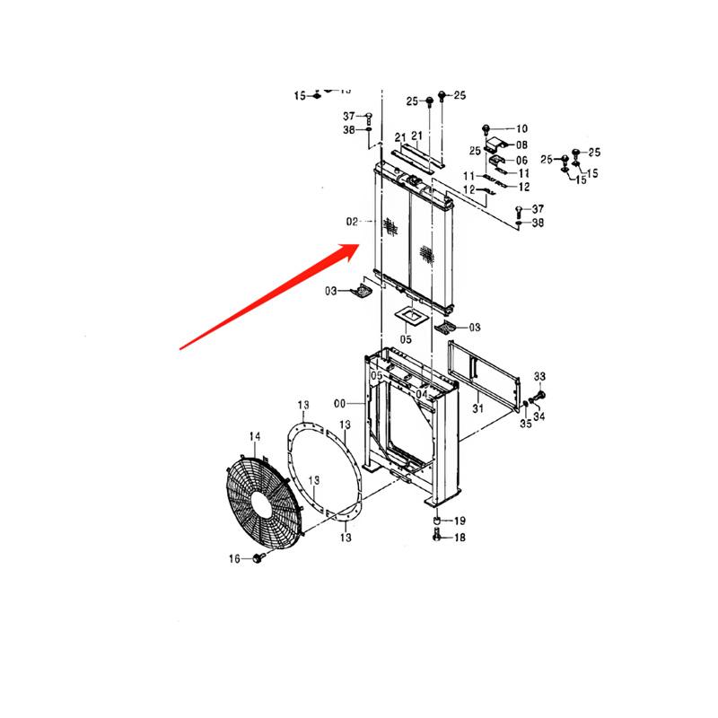 Oil Cooler 4427952 for Hitachi EX1200-5 EX1200-5C EX2500-5 EX2500-6 EX1200-5D EX2500