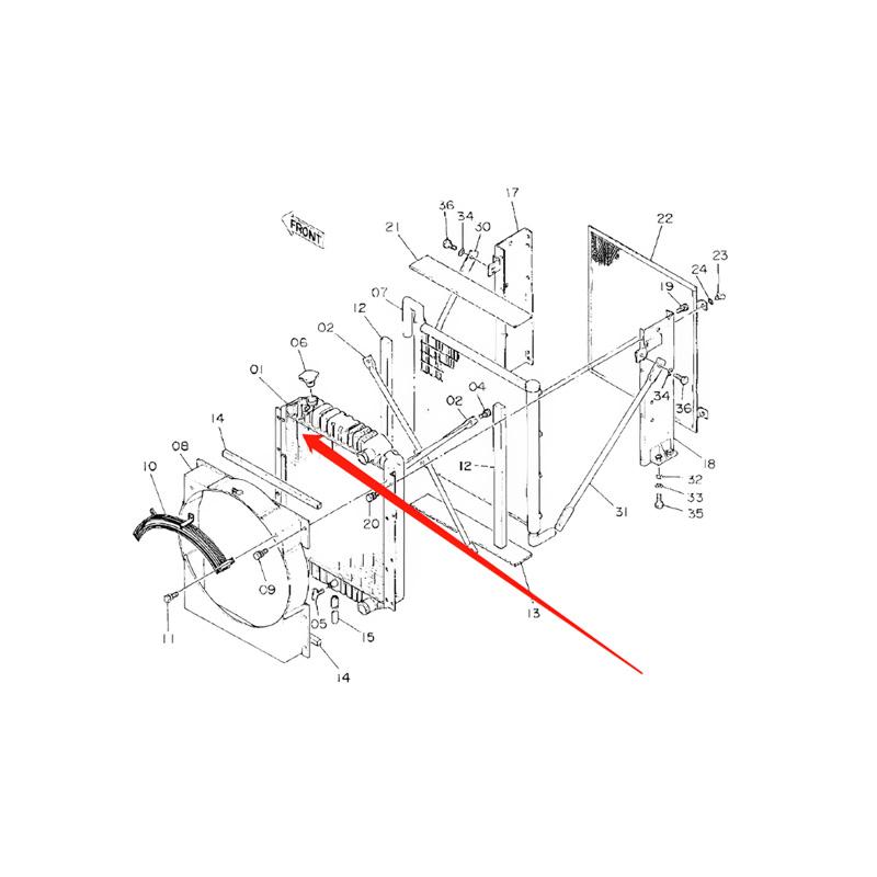Water Tank Core ASS'Y 4216508 For Hitachi Excavator EX90