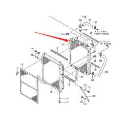 Water Tank Core Assembly 4286102 For Hitachi Excavator EX220-2 EX220-3 online