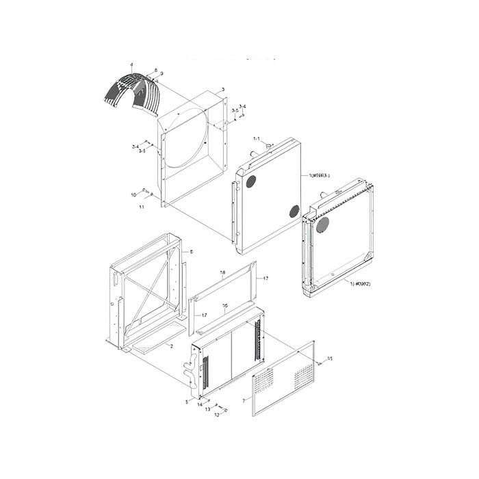 Water Tank Engine Radiator 11NB-45010 for Hyundai Excavator R450LC-7 R450LC-7A R500LC-7 R500LC-7A online Water Tank Engine Radiator 11NB-45010 for Hyundai Excavator R450LC-7 R450LC-7A R500LC-7 R500LC-7A online
