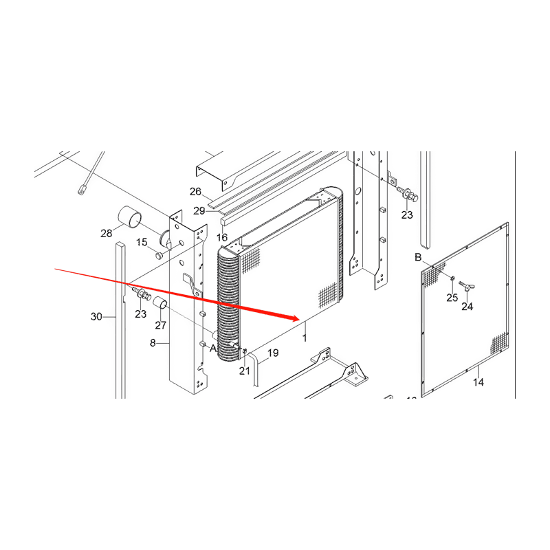 Water Tank Engine Radiator 11QB-41020 for Hyundai Excavator R480LC-9 R520LC-9 online Water Tank Engine Radiator 11QB-41020 for Hyundai Excavator R480LC-9 R520LC-9 online