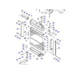 Water Tank Engine Radiator 154-03-71101 for Komatsu D85EX-15 Bulldozer online