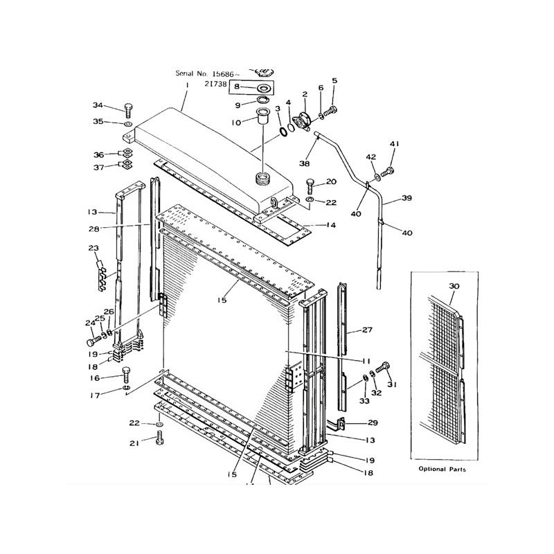 Water Tank Engine Radiator 175-03-00290 for Komatsu D150A-1 Bulldozer online Water Tank Engine Radiator 175-03-00290 for Komatsu D150A-1 Bulldozer online