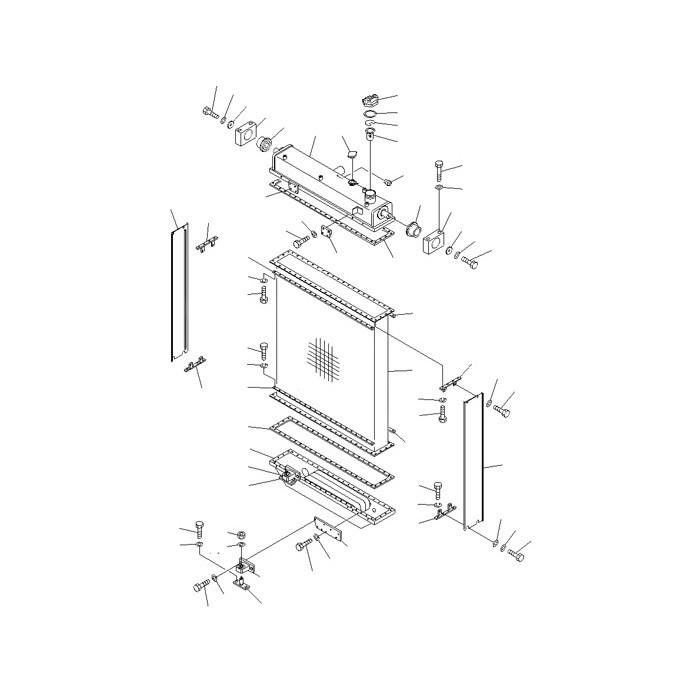 Water Tank Engine Radiator 17A-03-00050 for Komatsu D155A-5 Bulldozer