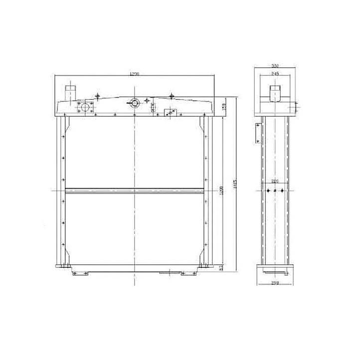 Water Tank Engine Radiator 195-03-00038 for Komatsu D355A-1 D355A-3 Bulldozers