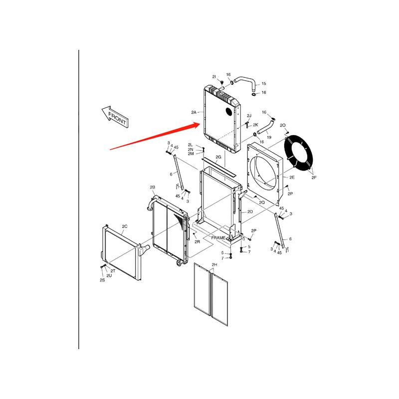 Water Tank Engine Radiator 202-00071C 202-00071B 202-00071E for Doosan Excavator S300LL S300LC-V