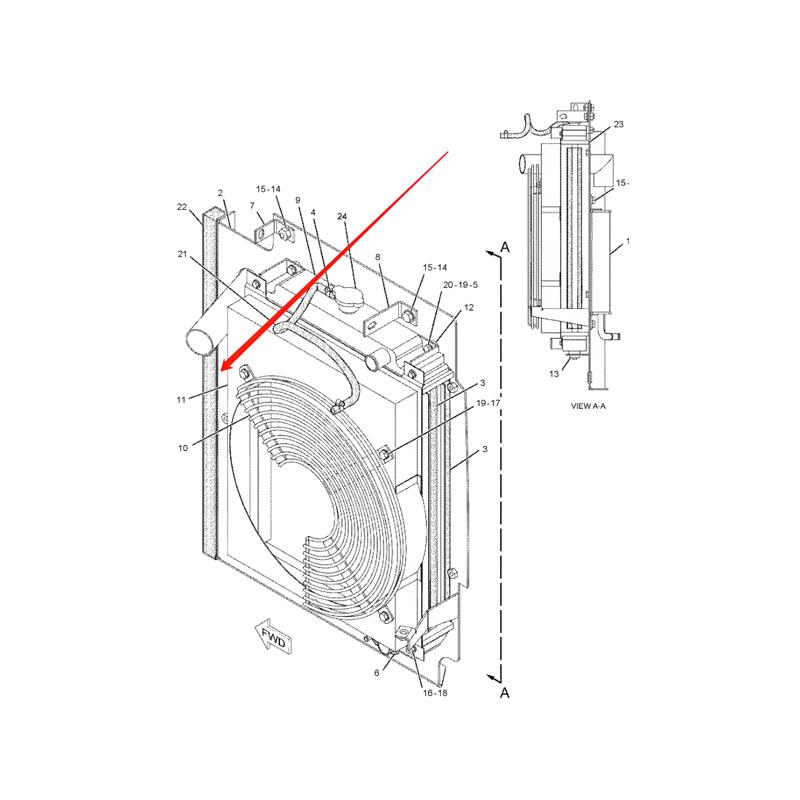 Water Tank Engine Radiator 210-1295 2478437 for Caterpillar CAT Excavator E304 E304CR online Water Tank Engine Radiator 210-1295 2478437 for Caterpillar CAT Excavator E304 E304CR online
