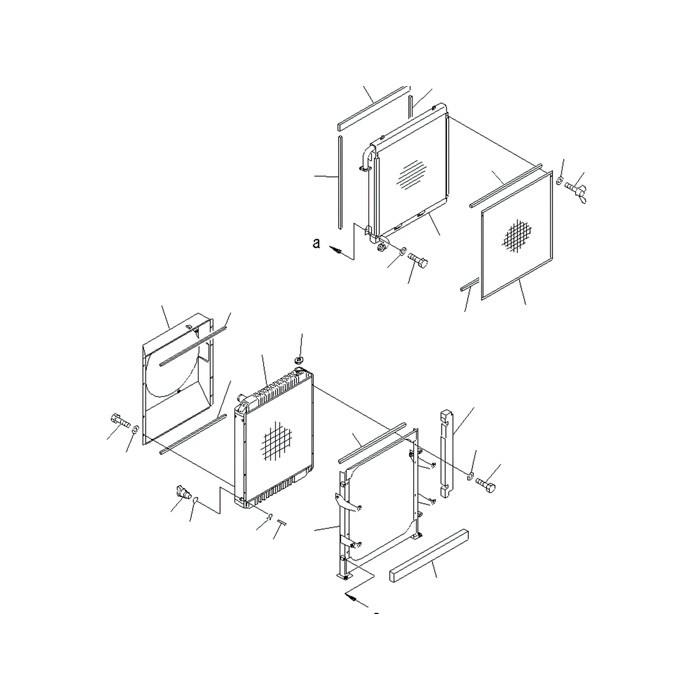 Water Tank Engine Radiator 21P-03-K2111 for Komatsu Excavator PW170-6 PC180-6K PC150-6K PC160-6K