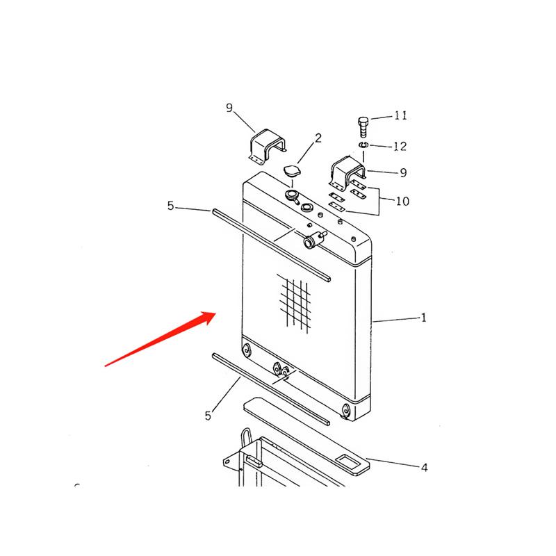 Water Tank Engine Radiator 421-03-11711 for Komatsu WA470-1 Wheel Loader online Water Tank Engine Radiator 421-03-11711 for Komatsu WA470-1 Wheel Loader online