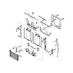 Buy Water Tank Engine Radiator 425-03-32221 for Komatsu Wheel Loader WA500-6 Hole Left