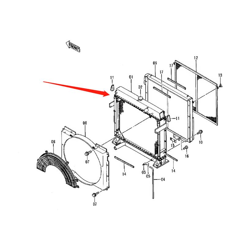 Water Tank Engine Radiator 4350764 for Hitachi Excavator EX550-5 EX600-5 online Water Tank Engine Radiator 4350764 for Hitachi Excavator EX550-5 EX600-5 online