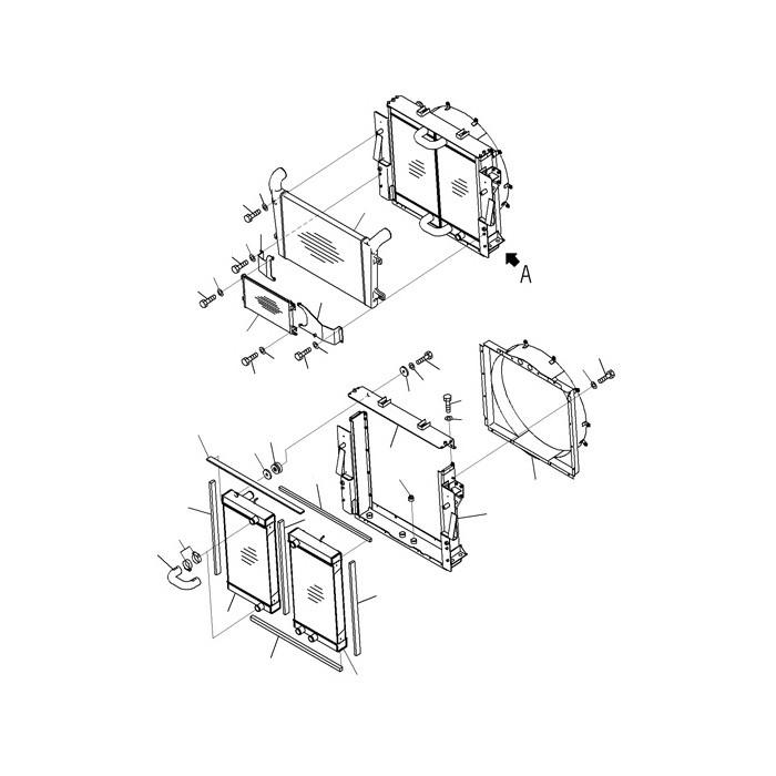 Water Tank Engine Radiator 56B-03-21210 for Komatsu HM350-2 HM400-2 Dump Truck online Water Tank Engine Radiator 56B-03-21210 for Komatsu HM350-2 HM400-2 Dump Truck online