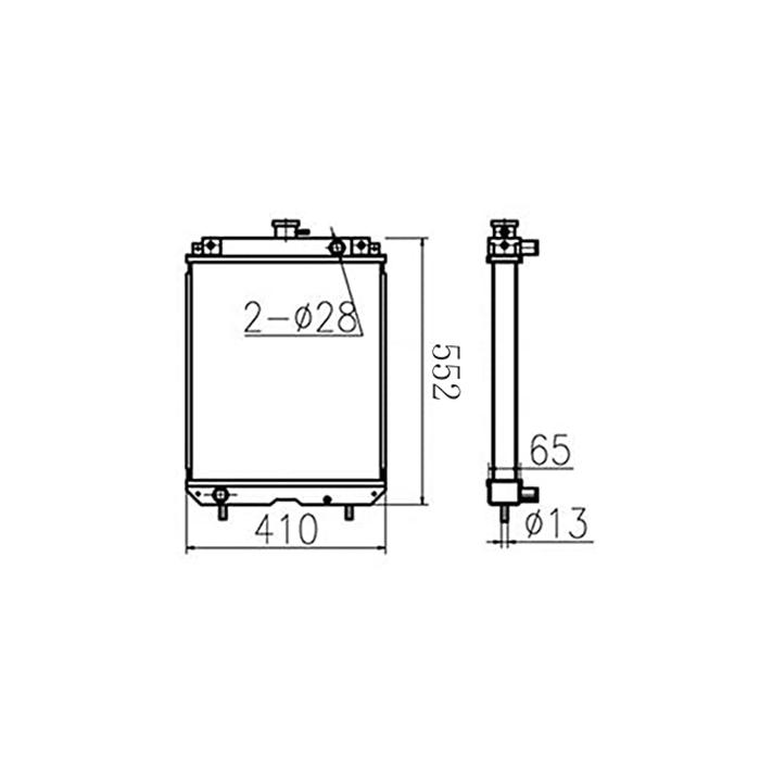 Water Tank Engine Radiator 60512026000 for Caterpillar CAT Excavator MM45B