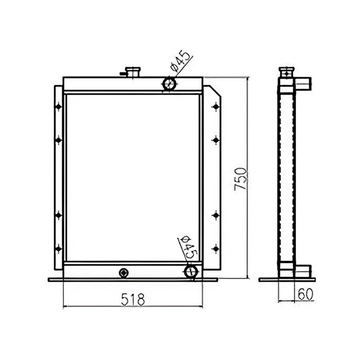 Water Tank Engine Radiator 7150861 for Doosan Excavator DH70 online Water Tank Engine Radiator 7150861 for Doosan Excavator DH70 online