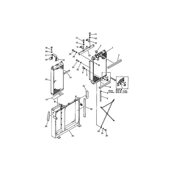 Water Tank Engine Radiator Core ASS'Y 206-03-43122 206-03-43121 For Komatsu Excavator PC220-2 PC220LC-2 online Water Tank Engine Radiator Core ASS'Y 206-03-43122 206-03-43121 For Komatsu Excavator PC220-2 PC220LC-2 online