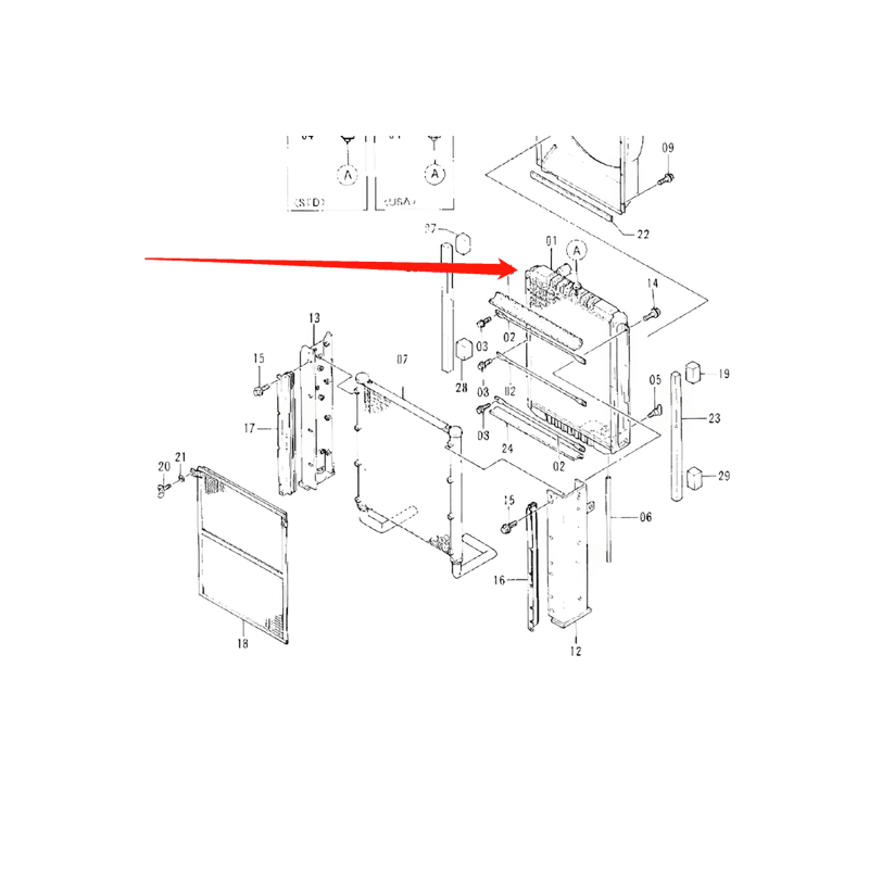 Water Tank Engine Radiator Core ASS'Y 4345593 For Hitachi EX300-3 EX310-3C EX310H-3C online Water Tank Engine Radiator Core ASS'Y 4345593 For Hitachi EX300-3 EX310-3C EX310H-3C online