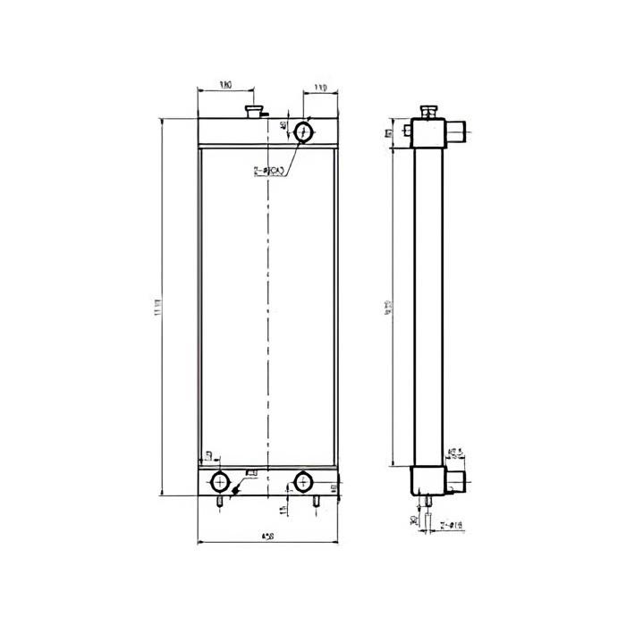 Water Tank Engine Radiator Core ASS'Y 56D-03-21210 56D-03-21211 For Komatsu Dump Truck HM250-2 HM300-2