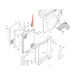 Water Tank Engine Radiator Core Assembly 11M9-45010 For Hyundai Excavator R55-9 R55W-9 online
