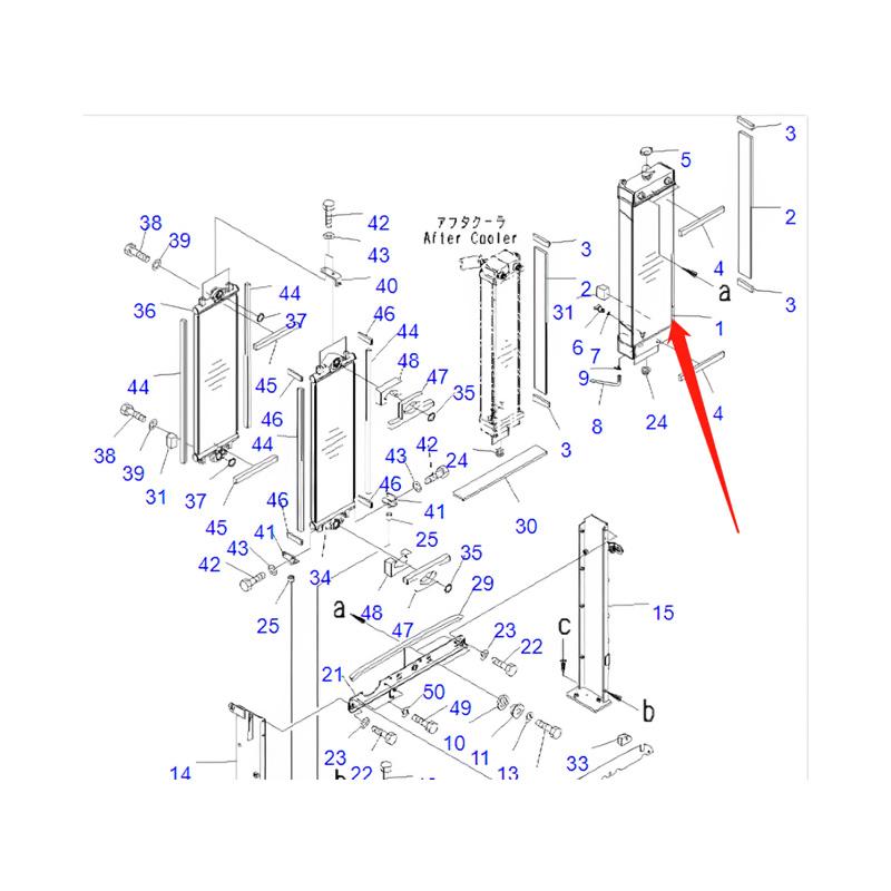 Water Tank Engine Radiator Core Assembly 21K-03-72122 For Komatsu Excavator PC190NLC-8 PC190LC-8 PC180NLC-7-E0 online Water Tank Engine Radiator Core Assembly 21K-03-72122 For Komatsu Excavator PC190NLC-8 PC190LC-8 PC180NLC-7-E0 online