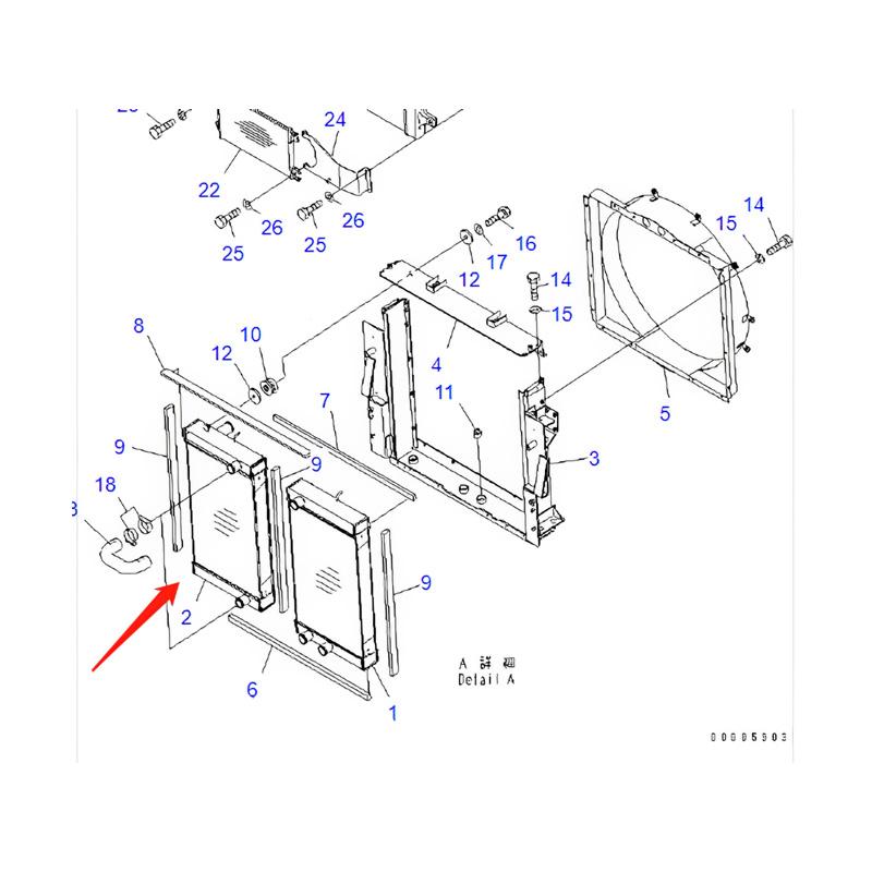 Water Tank Engine Radiator Core Assembly 56B-03-21220 For Komatsu Dump Truck HM350-2 HM350-2R HM400-2 HM400-2R online Water Tank Engine Radiator Core Assembly 56B-03-21220 For Komatsu Dump Truck HM350-2 HM350-2R HM400-2 HM400-2R online