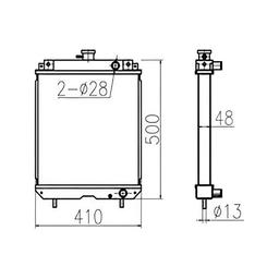 Water Tank Engine Radiator Core ASSY 119624-44500 for Yanmar GC221 sale