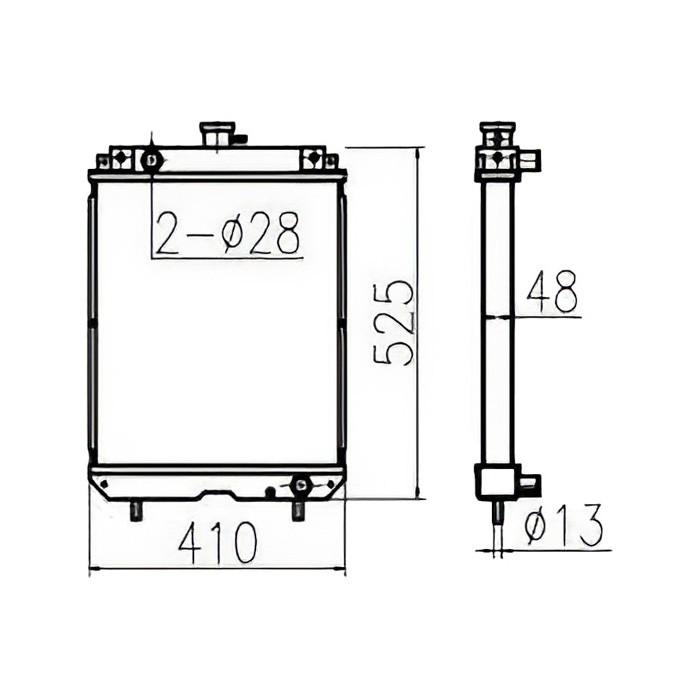 Water Tank Engine Radiator Core ASSY for Yanmar VIO90 VIO80NS