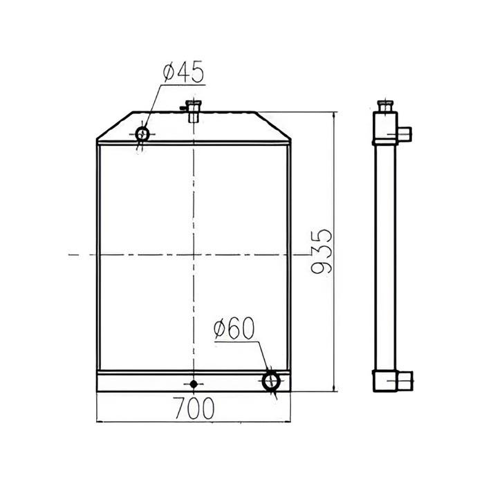 Water Tank Engine Radiator Core ASSY for YUCHAI Excavator YC135-8 online Water Tank Engine Radiator Core ASSY for YUCHAI Excavator YC135-8 online