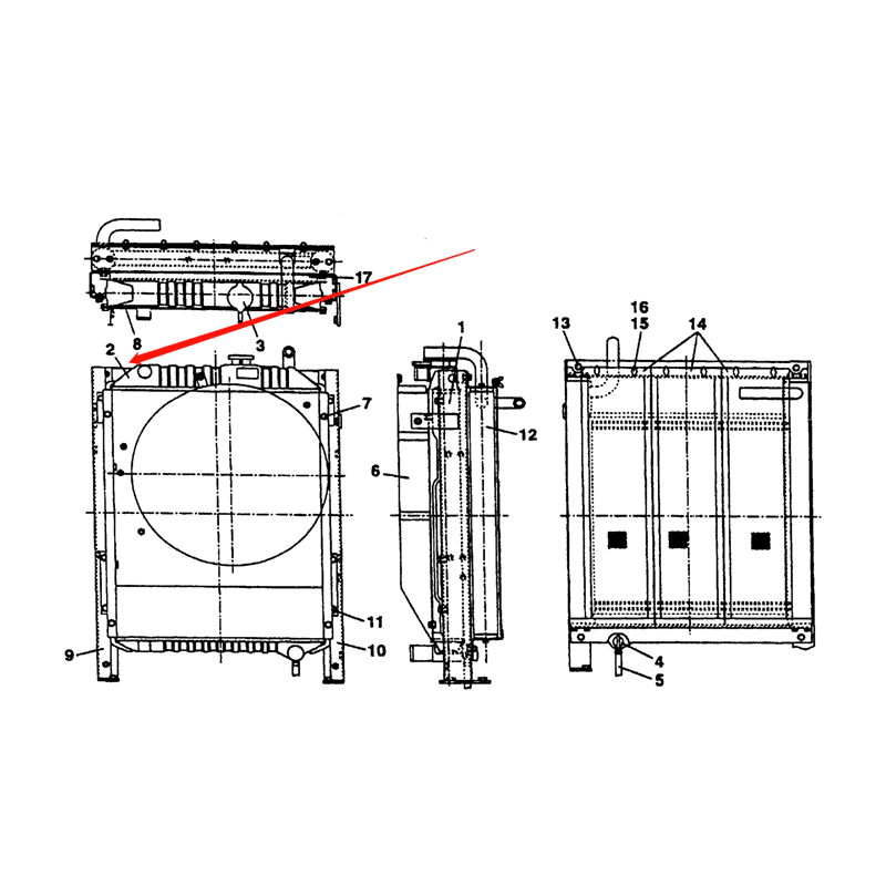 Water Tank Engine Radiator Core ASSY LN00108 for Case Excavator CX75SR CX80 online Water Tank Engine Radiator Core ASSY LN00108 for Case Excavator CX75SR CX80 online