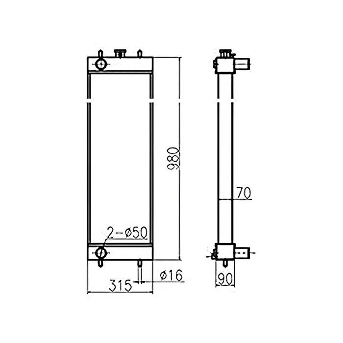 Water Tank Engine Radiator KNH10450 for Sumitomo Excavator SH130-5 online Water Tank Engine Radiator KNH10450 for Sumitomo Excavator SH130-5 online