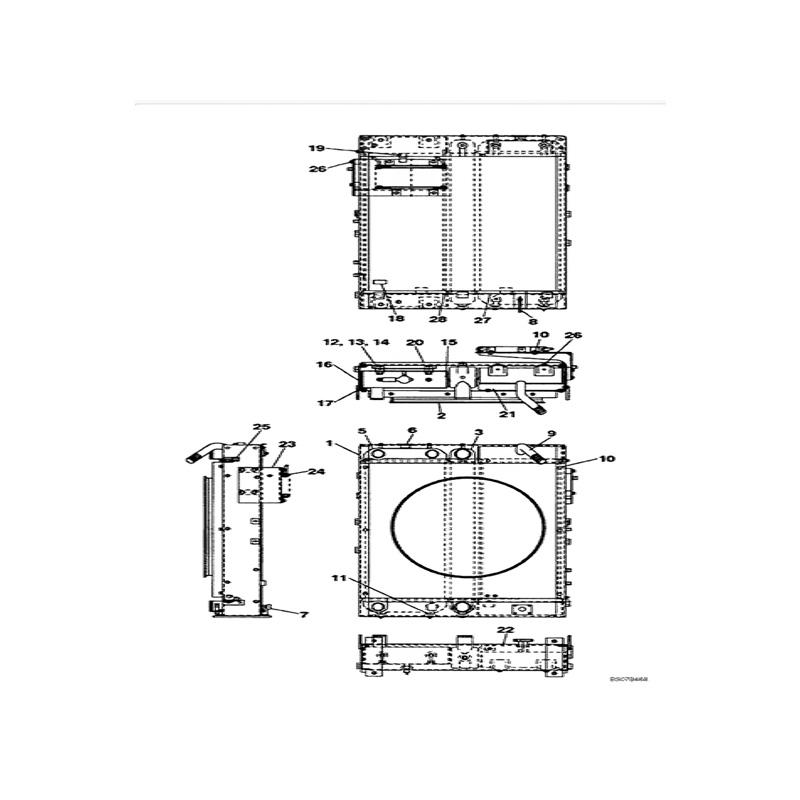 Water Tank Radiator KNH10450 for CASE Crawler Excavator CX130B CX160B