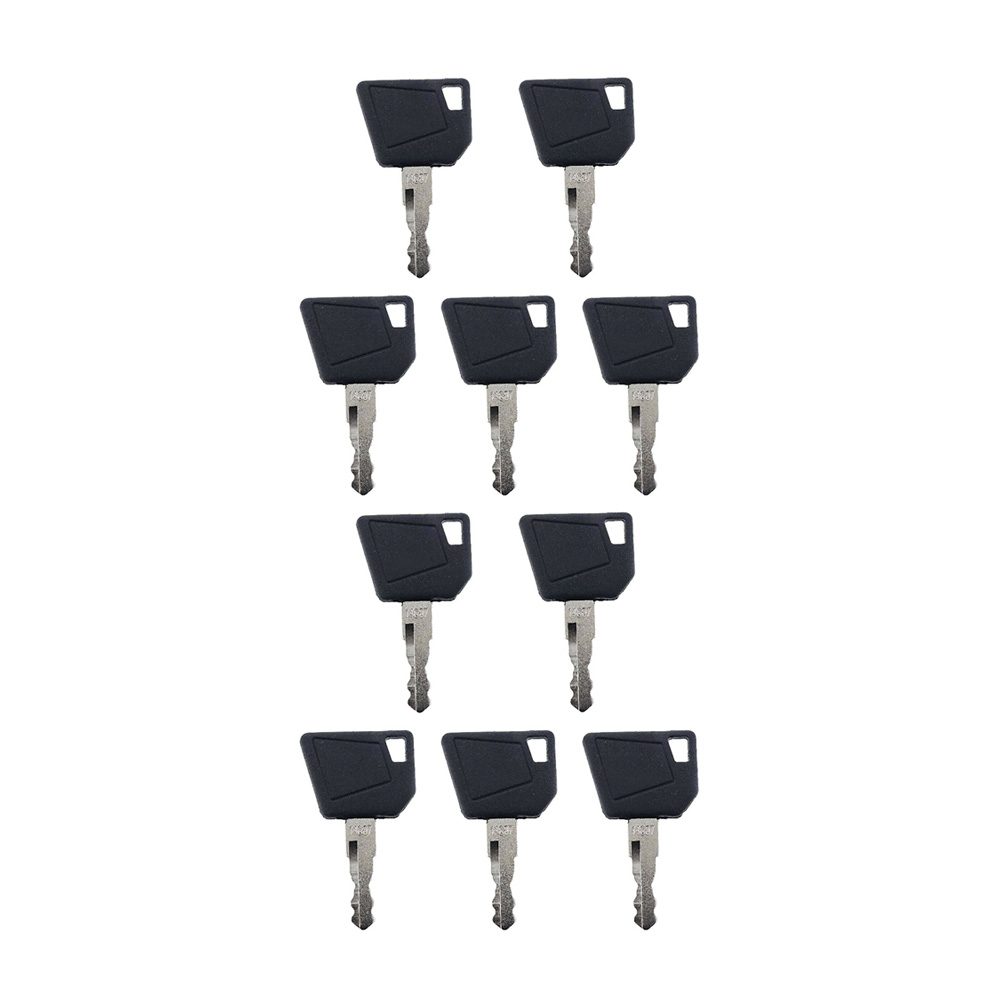 10 Pcs Ignition Keys 14607 for JCB Bobcat Bomag Caterpillar Dynapac Ford Gehl Hamm Hang Moxy New Holland Rayco Sky Trak Terex